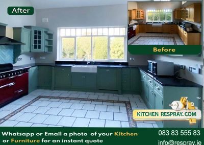 Kitchen Respray , Door Respray, Kitchen Cardroom Green