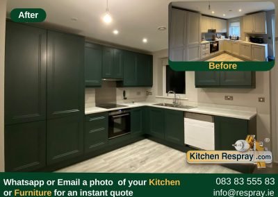 Kitchen Respray , Door Respray, Bath Respray , Kitchen Grove Green Farrow&Ball