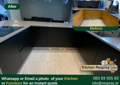 Kitchen Respray , Door Respray, Bath Respray , Kitchen Respray Pitch Black F&B