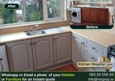 Kitchen Respray , Door Respray, Bath Respray , Kitchen Respray Cornforth White F&B