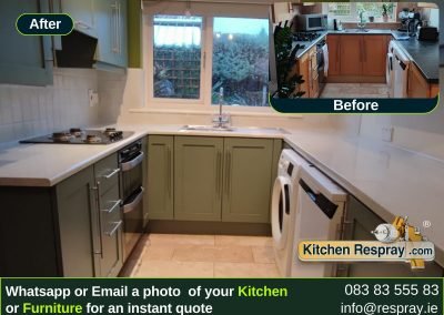 Kitchen Respray , Door Respray, Bath Respray , Kitchen Respray Cardroom Green