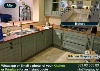 Kitchen Respray , Door Respray, Bath Respray , Kitchen Respray Cardroom Green