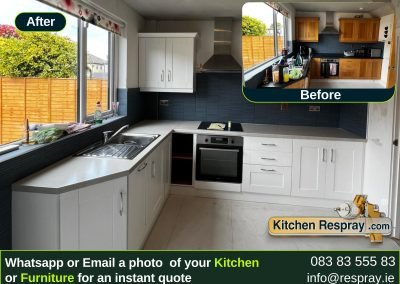 Kitchen Respray , Door Respray, Bath Respray , Kitchen Respray All white F&B