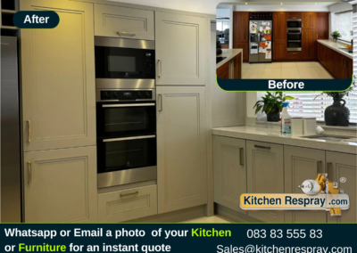 Fresh Kitchen Cabinet Respray and Door Refinish