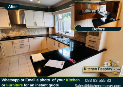 Home Kitchen Respray, Cabinet, and Door Revamp